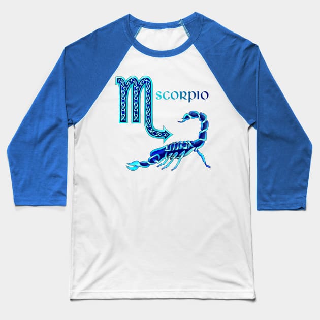 Scorpio Baseball T-Shirt by KnotYourWorld4